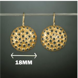 22 Kt Hallmark Real Solid Yellow Gold Eco Conscious Round Dangle Drop Earrings