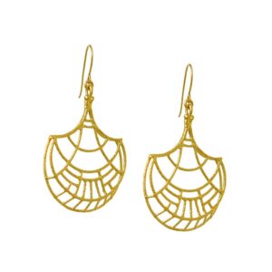 18 Kt Hallmark Real Solid Yellow Gold Bridesmaids Wedding Dangle Drop Earrings