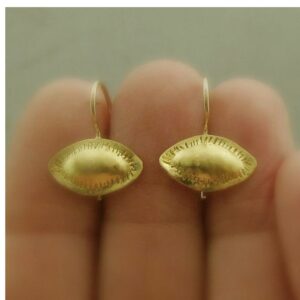 Fine Jewelry 22 Kt Hallmark Real Solid Yellow Gold Artisan Dangle Drop Earrings