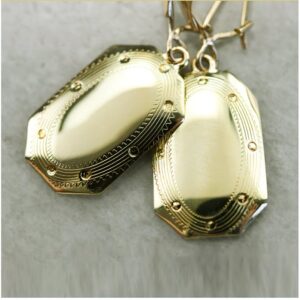 18 Kt Hallmark Real Solid Yellow Gold Spike Statement Dangle Drop Earrings