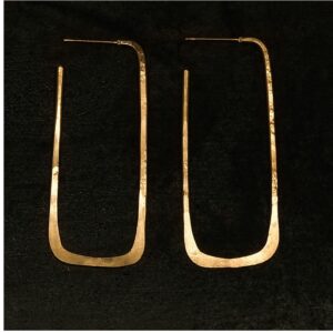 18 Kt Hallmark Real Solid Yellow Gold Eco Conscious Large Dangle Drop Earrings