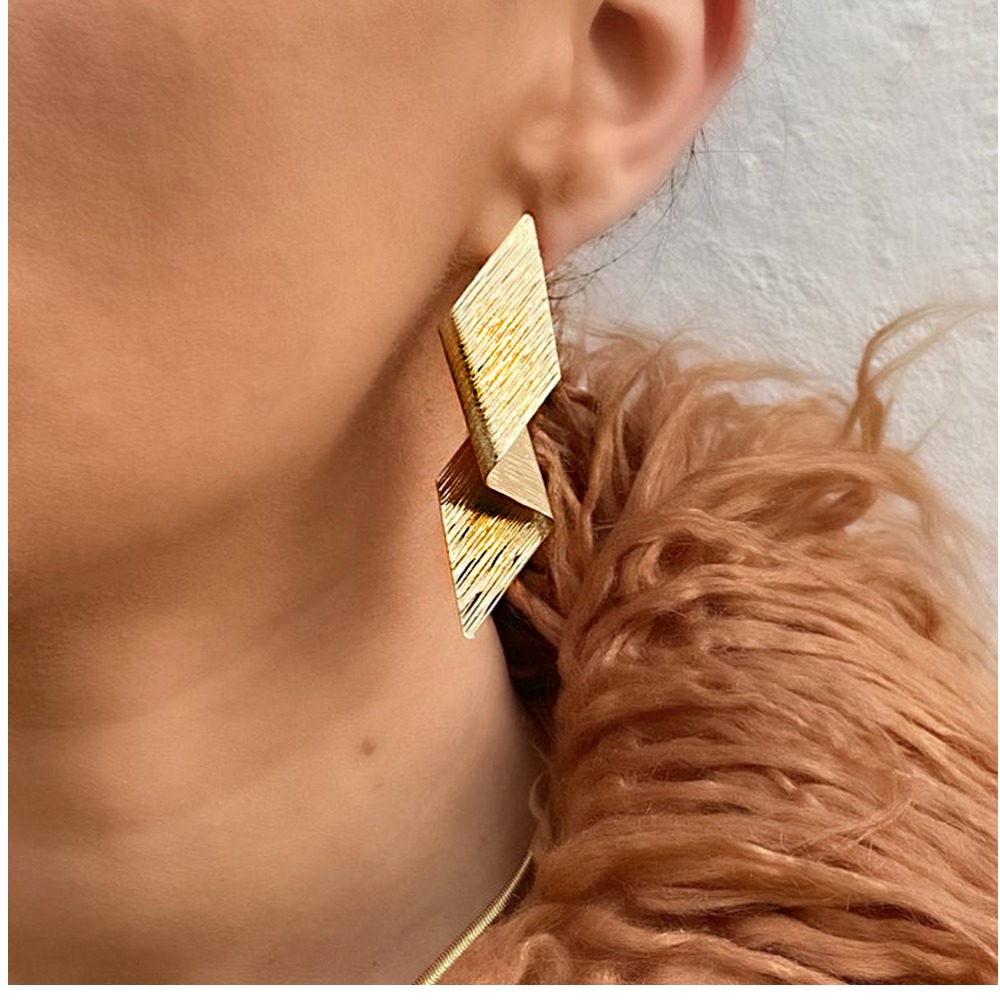 Fine Jewelry 18 Kt Real Solid Yellow Gold Wedding Women'S Dangle Drop Earrings