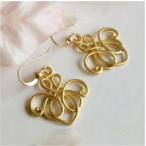 18 kt hallmark solid yellow gold chandelier dangle drop earrings