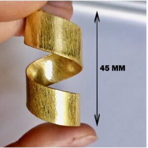 18 k hallmark yellow gold twisted swirl textured dangle drop earrings