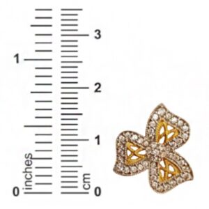 18kt yellow gold cubic zirconia wedding wear women's stud earrings