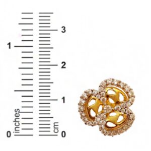 22kt gold cubic zirconia stone party wedding wear stud earrings