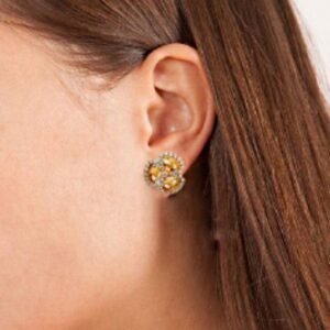 22kt gold cubic zirconia stone party wedding wear stud earrings