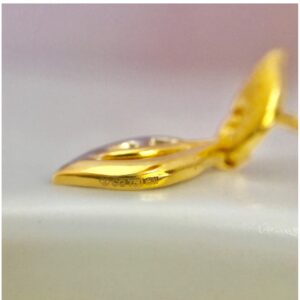 18 kt yellow gold wedding dangle drop earrings gift for women
