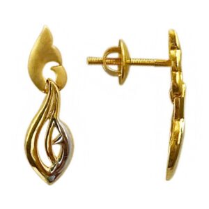 18 kt yellow gold wedding dangle drop earrings gift for women
