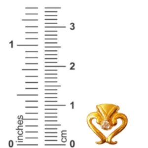 18 kt yellow solid gold party wear wedding wear stud earrings screw