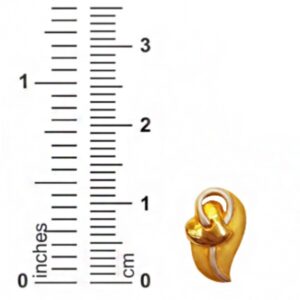 18kt yellow gold wedding wear stud women's earrings screw back
