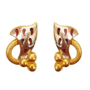 18 kt solid yellow gold wear wedding wear stud women earrings
