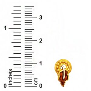18 kt solid yellow gold party wear charming stud women's earrings