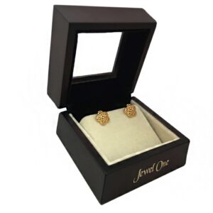 22kt solid yellow gold party wear stud earrings screw back