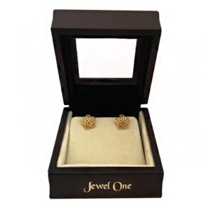 22kt solid yellow gold party wear stud earrings screw back
