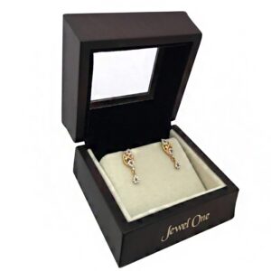 22kt yellow gold party wear cz stud women's earrings screw back