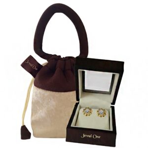 22kt yellow gold party wear stud women's earrings screw back