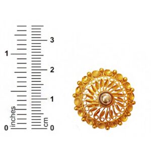 22kt real solid yellow gold stud women's earrings screw back