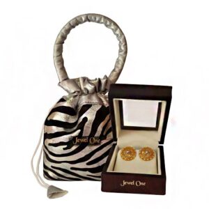 22kt real solid yellow gold stud women's earrings screw back