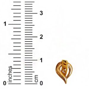 18kt solid yellow gold party wedding wear stud women's earring