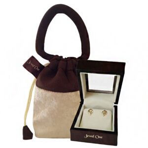 18kt solid yellow gold party wedding wear stud women's earring