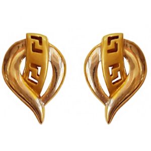 18kt solid yellow gold party wedding wear stud women's earring