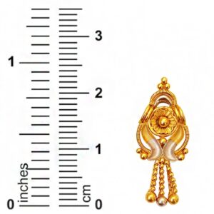 18 kt solid yellow gold wedding stud women's earrings