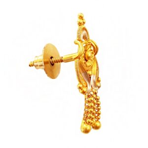 18 kt solid yellow gold wedding stud women's earrings