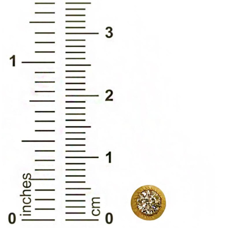 22kt yellow gold solitaire cubic zirconia cz stud women earrings
