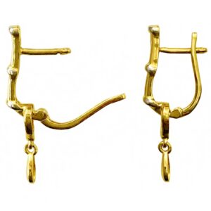 22kt solid yellow gold party wear huggie hoop women's earrings