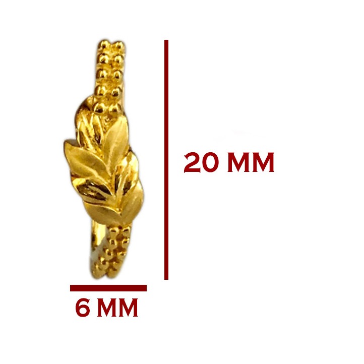 22kt real solid yellow gold party wear huggie hoop women earrings - Image 5