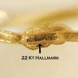 22kt real solid yellow gold party wear huggie hoop women earrings