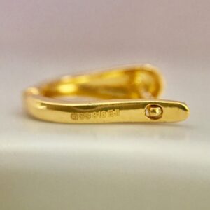 22kt yellow gold party wear huggie hoop earrings women
