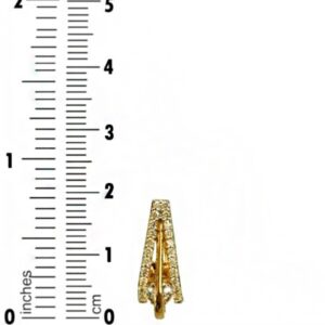 22k yellow solid gold wedding wear huggie hoop earrings 6.430 grams