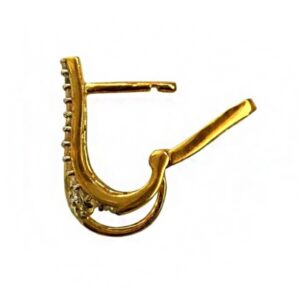 22k yellow solid gold wedding wear huggie hoop earrings 6.430 grams