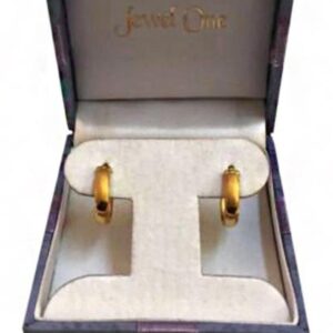 22 kt yellow solid gold party wedding wear huggie hoop earrings