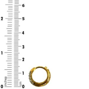 22kt yellow solid gold wedding wear huggie hoop earrings 6 grams