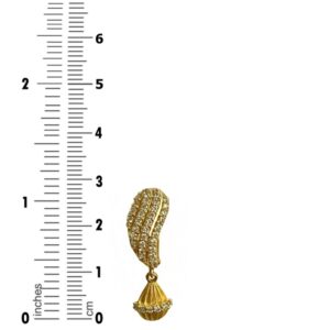 22kt solid yellow gold cubic zircon huggie hoop earrings 8 grams