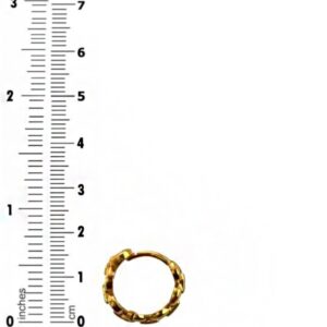 22kt real solid yellow gold wedding wear huggie hoop earrings 5 gm