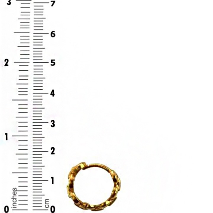 22kt real solid yellow gold wedding wear huggie hoop earrings 5 gm - Image 5
