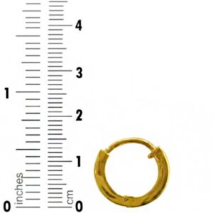 22kt yellow gold party wedding wear huggie hoop earrings 3.690 grams