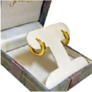 22kt yellow gold party wedding wear huggie hoop earrings 3.690 grams