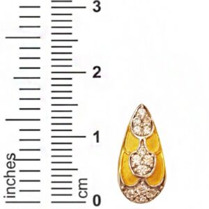 18kt yellow solid gold cubic zirconia huggie hoop women's earrings