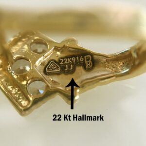 22 k yellow solid gold cubic zirconia  huggie hoop women earrings
