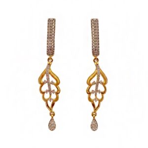 Hot Fashion 18K Gold Cubic Zirconia Stone Party Wear Wedding Wear Drop Earrings