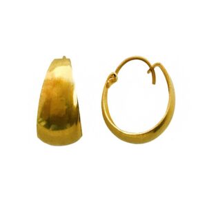 Fine Jewelry 18 Kt Real Solid Yellow Solid Gold Huggie Hoop Earrings 3.100 Grams