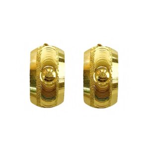 Fine Jewelry 18 Kt Real Solid Yellow Solid Gold Huggie Hoop Earrings 2.660 Grams