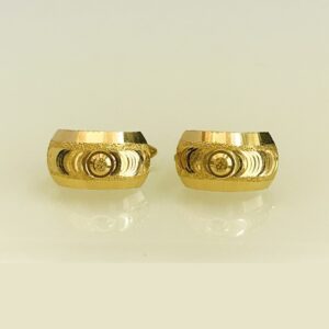 Fine Jewelry 18 Kt Real Solid Yellow Solid Gold Huggie Hoop Earrings 2.660 Grams