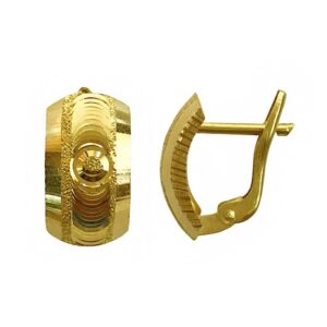Fine Jewelry 18 Kt Real Solid Yellow Solid Gold Huggie Hoop Earrings 2.660 Grams