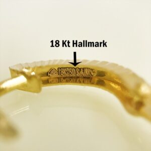 Fine Jewelry 18 Kt Real Solid Yellow Solid Gold Huggie Hoop Earrings 1.580 Grams